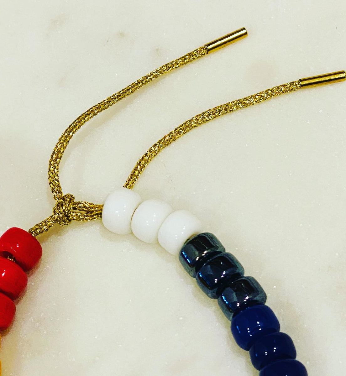 Big Bead Tie on Bracelet, Forte Inspired Rainbow Bracelet, Rainbow Beads, Big Bead Bracelet, Cord Bracelet, Preppy Bracelet Multicolor Roller 6.