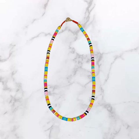 Multicolor Pop Enamel Necklace