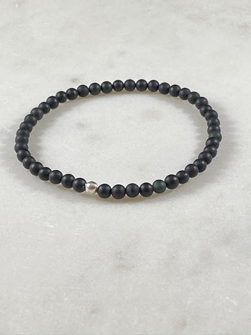 Men's 4mm Lava Stone Bracelet