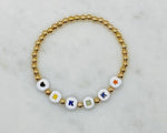 Pisa Letter Bracelet- White