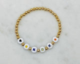 Pisa Letter Bracelet- White