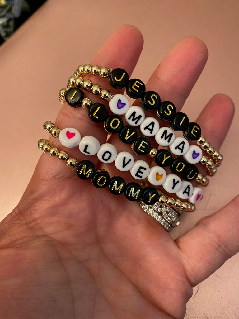 Custom 4mm Letter Bracelet – Jessica Michal Jewelry