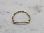 4mm Gold Filled Bracelet with a Pave Bar