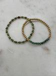 African Turquoise and Gold Filled Bracelet Set