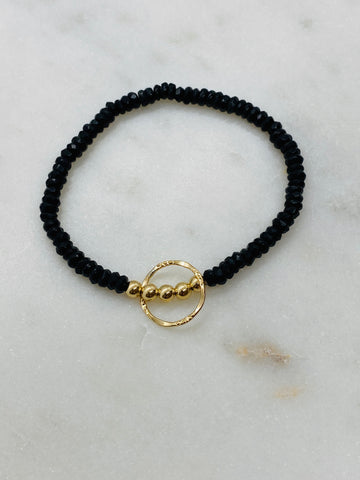 Onyx Infinity Bracelet