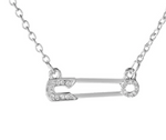 Safety Pin Charm Necklace